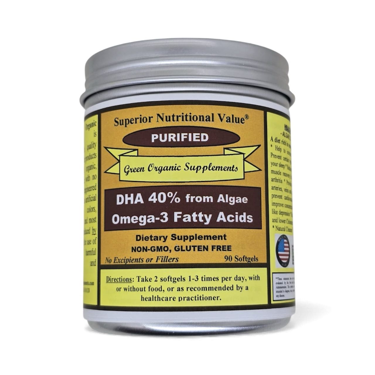 DHA 40%, Omega 3, Algae Oil