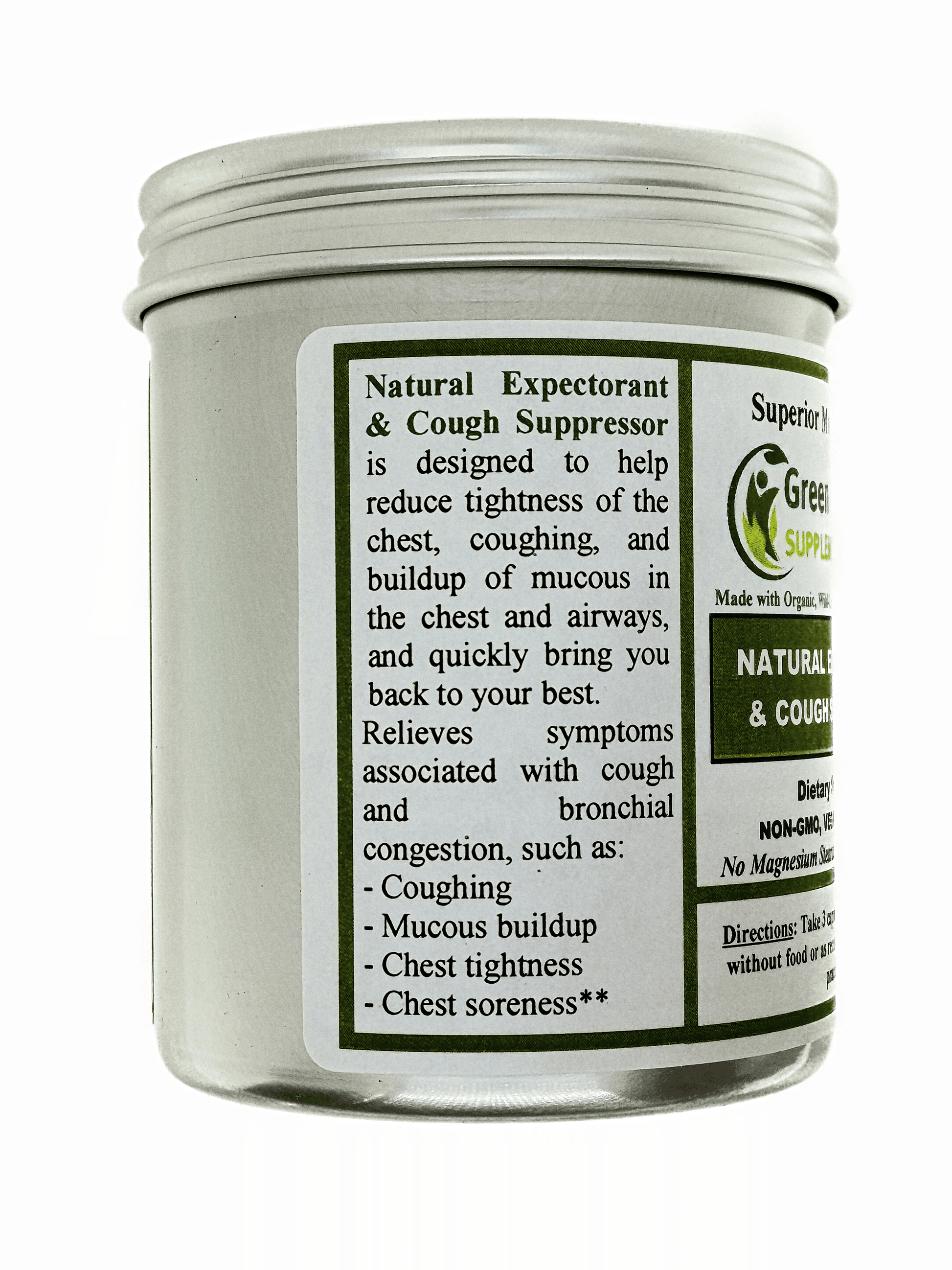 Buy organic supplements - Bronchitis, Cough Suppressor & Expectorant Supplement details