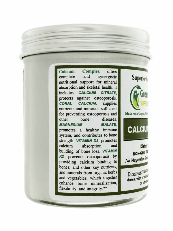 Osteopenia, Calcium Complex Green Organic Supplements