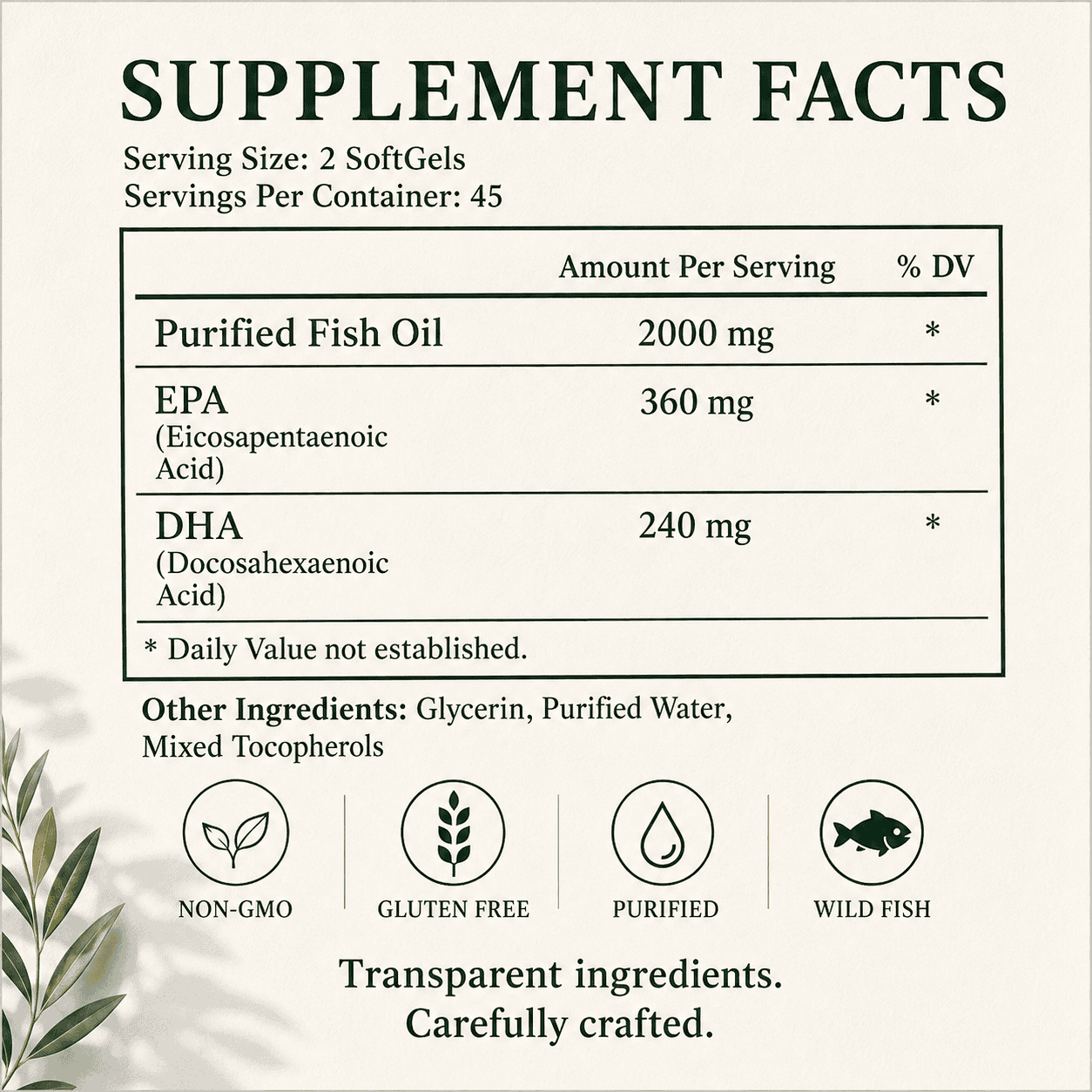 Fish Oil From Wild Fish, Omega 3