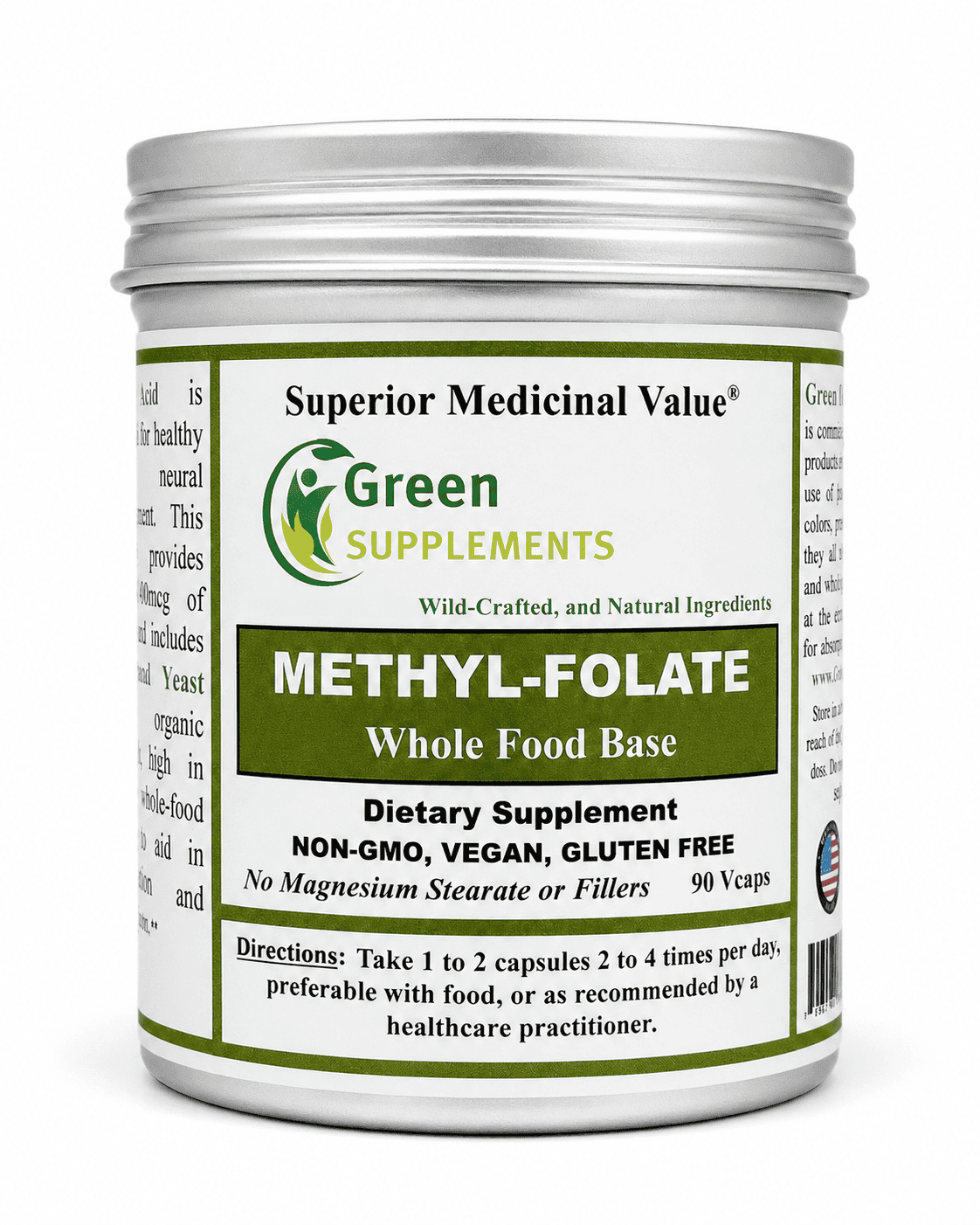 Methyl-Folate, Folic Acid, Whole Food Base