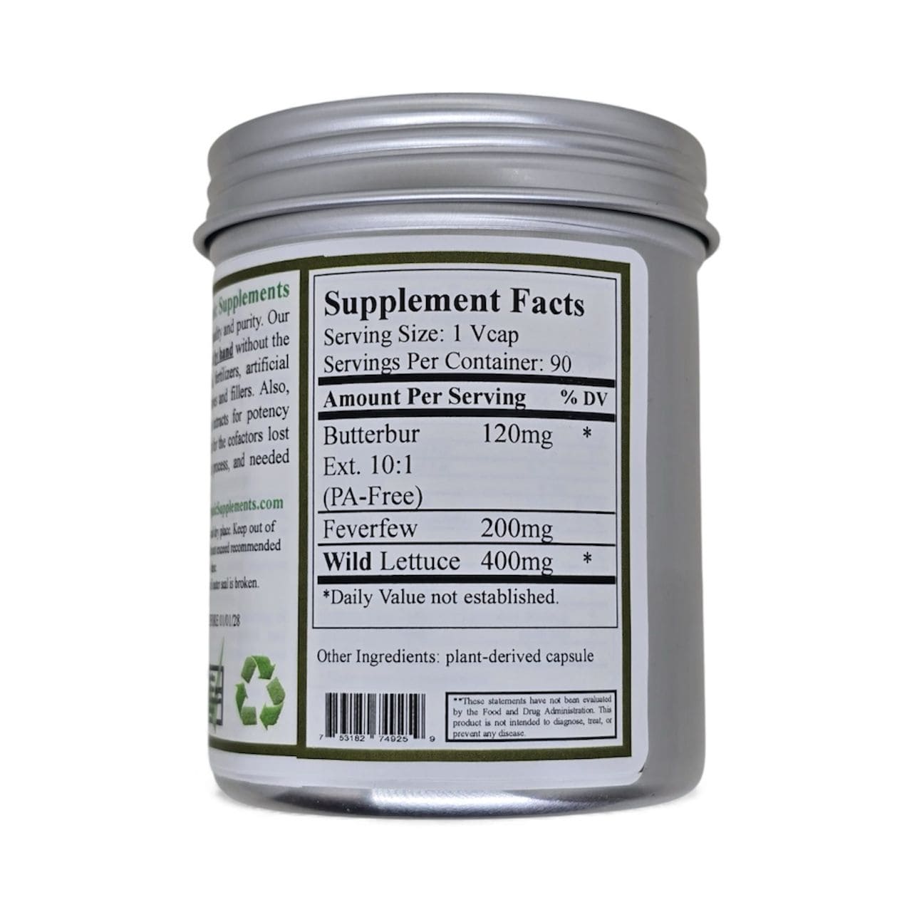 Butterbur, Feverfew, Analgesic, Painkiller, & Headache Suppressor