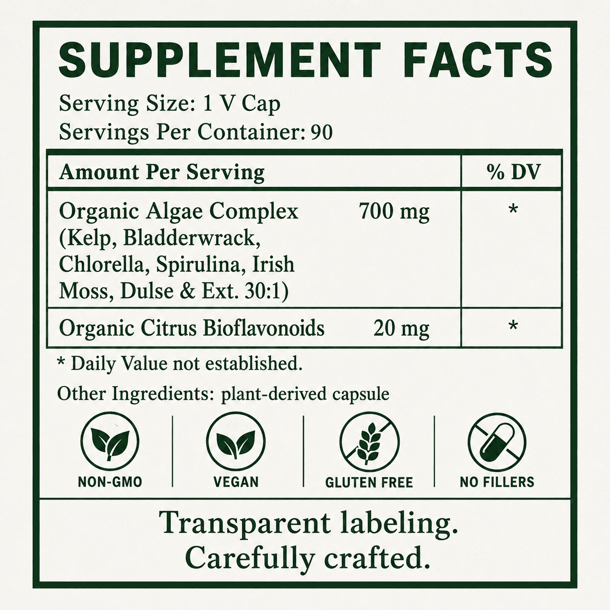 Algae, Fucoidan, Blue Green Algae, Kelp, Bladderwrack, Chlorella, Spirulina, Irish Moss, Dulse