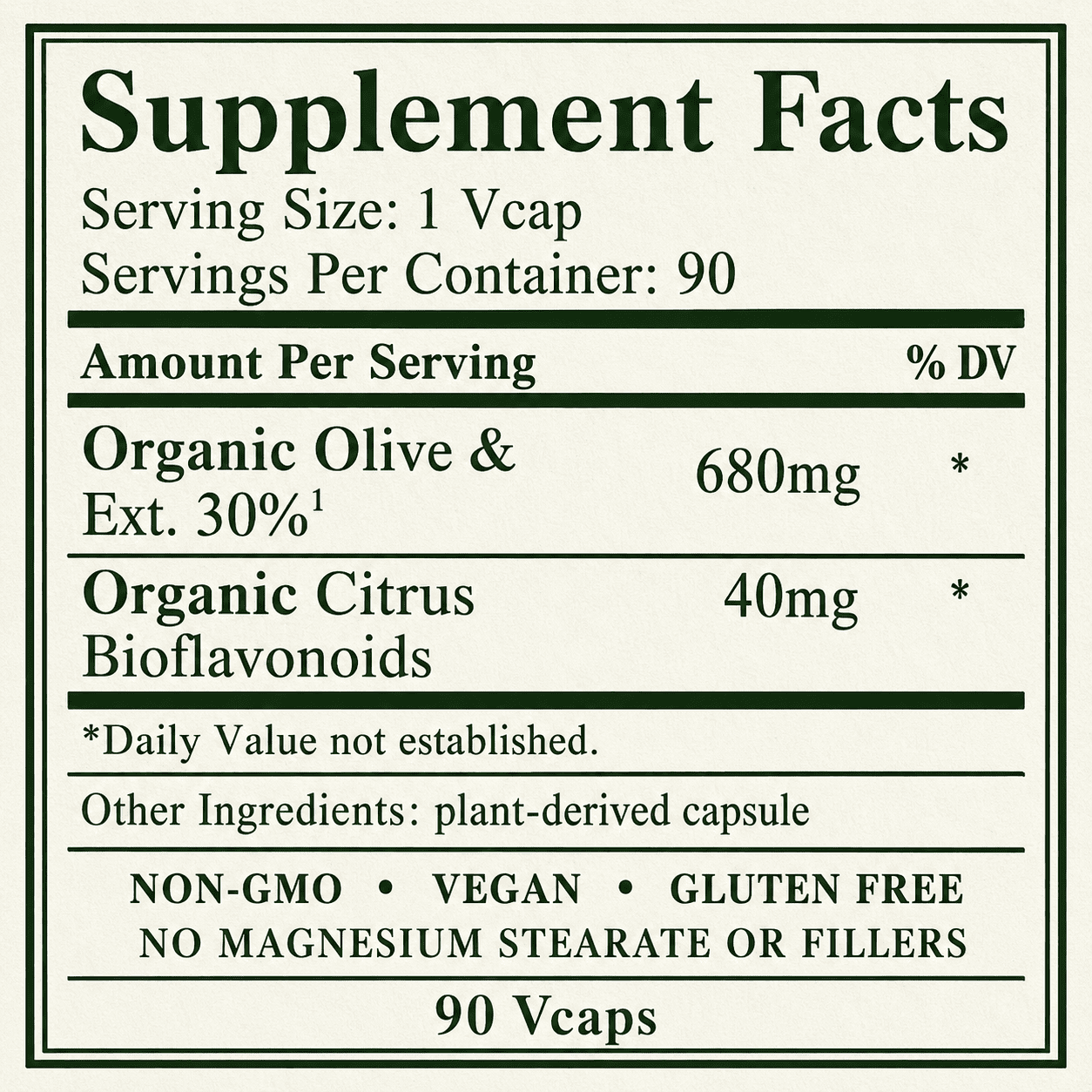 Olive Leaf, Candida, Yeast, H-Pylori, Fungus