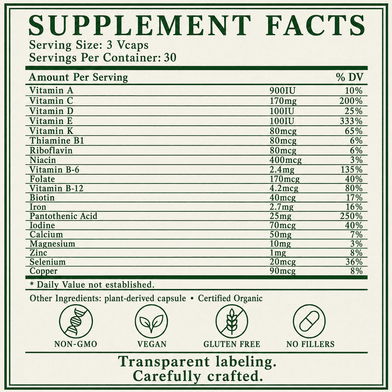 Multivitamin, Whole Food, Green Power