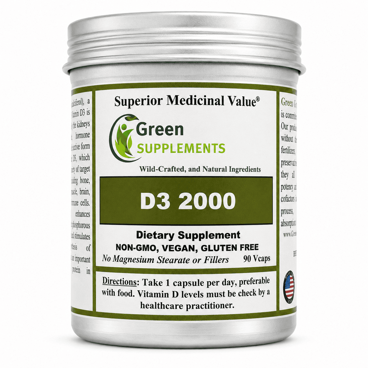 Vitamin D3, 2000IU