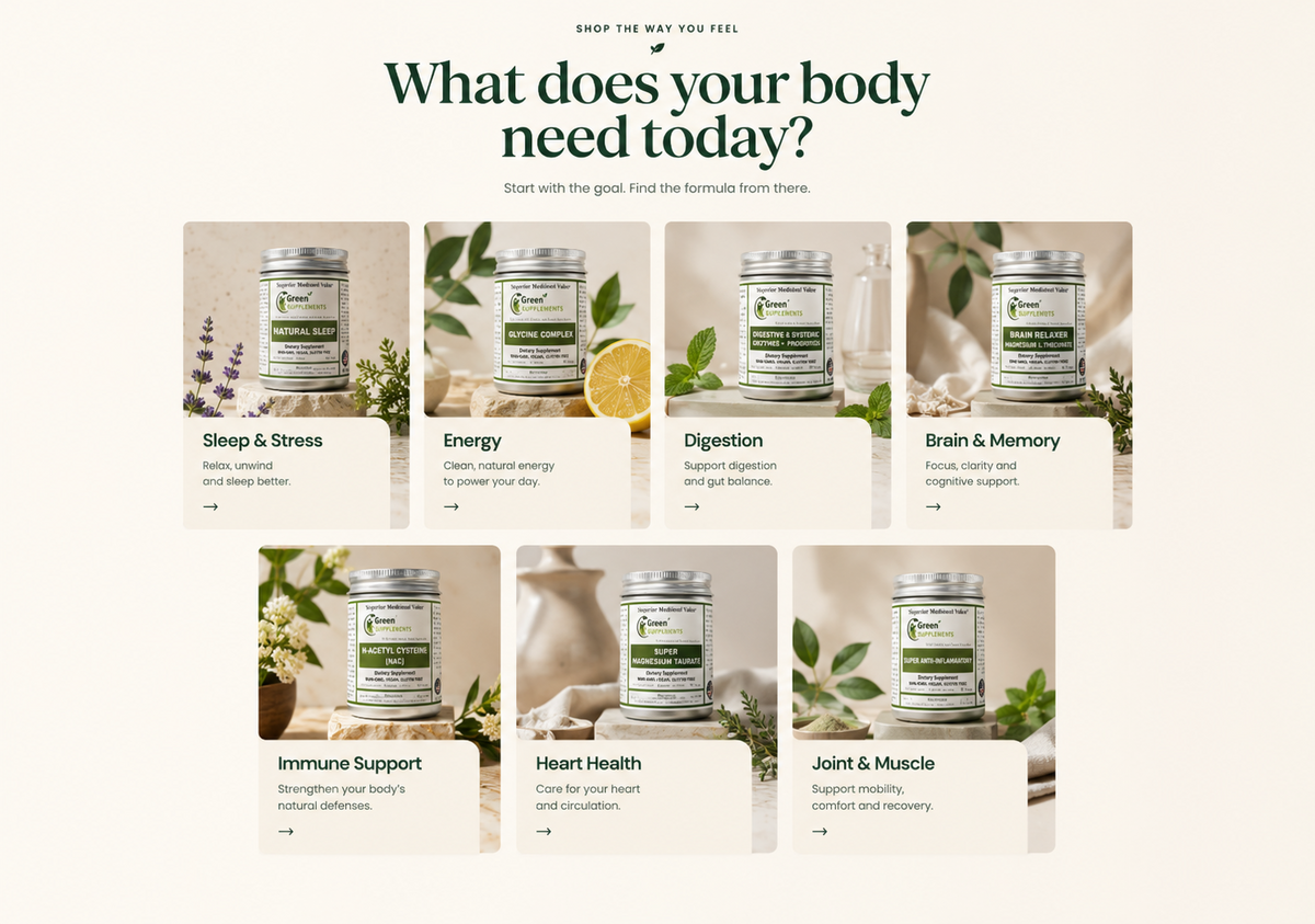 Shop supplements by health goal