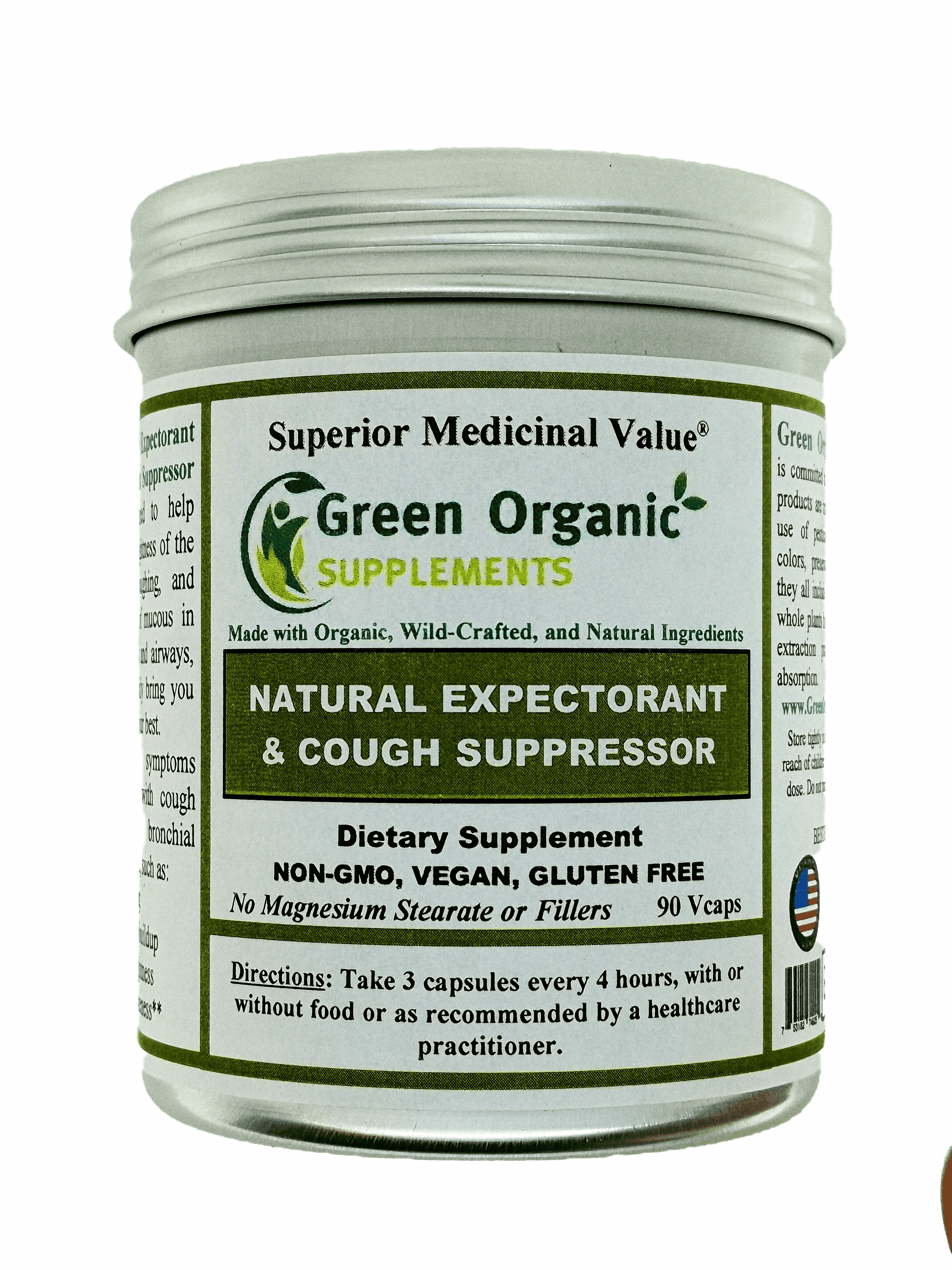 Buy organic supplements & Vitamins - Natural Expectorant & Cough Suppressor