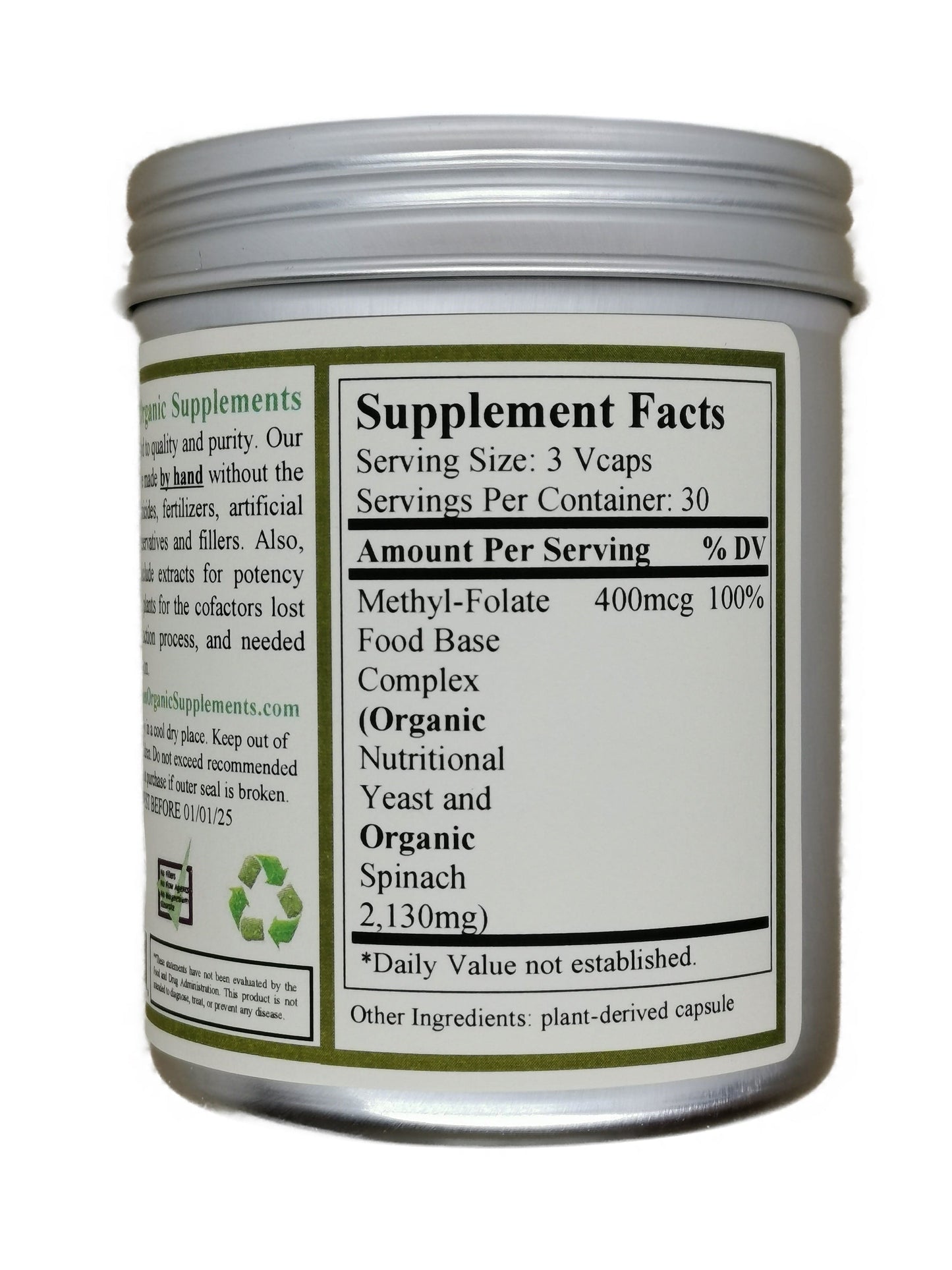 Methyl-Folate, Folic Acid, Whole Food Base