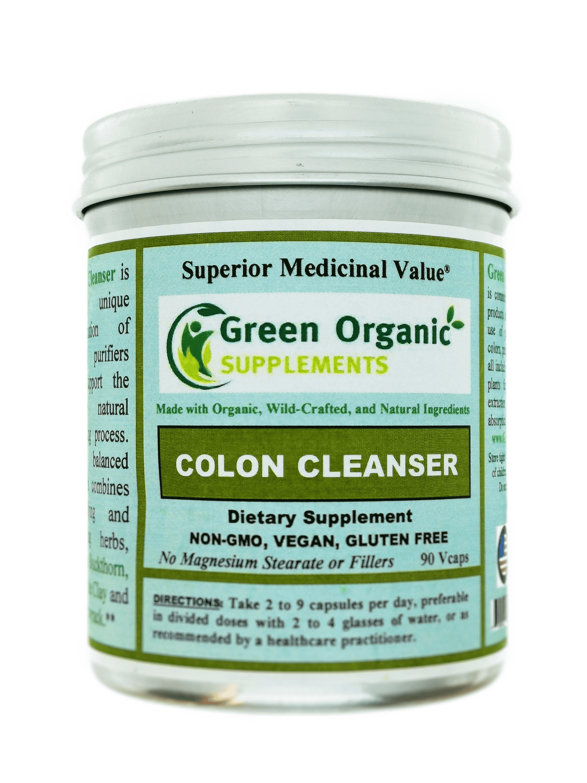 Organic Colon Cleanser Pills- Green Organic Supplements 